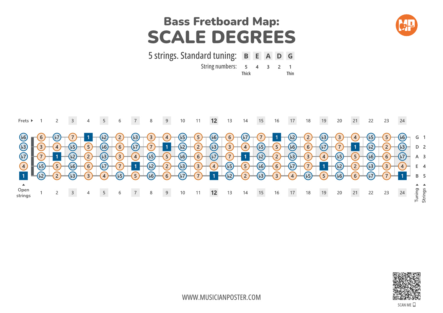Notes In Bass 5 String Bass Fretboard Notes