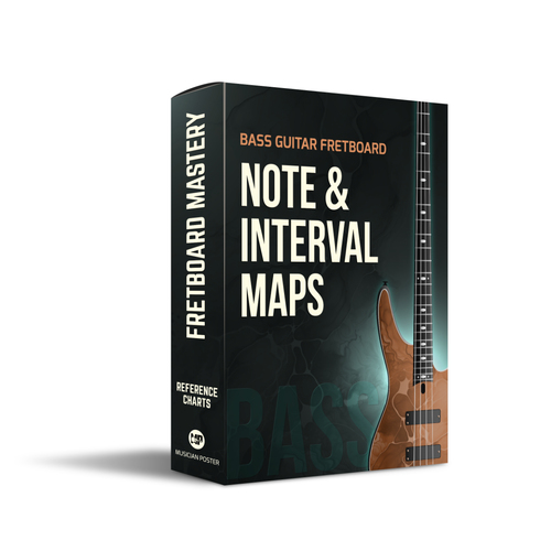 Bass Guitar Fretboard Note & Interval Maps