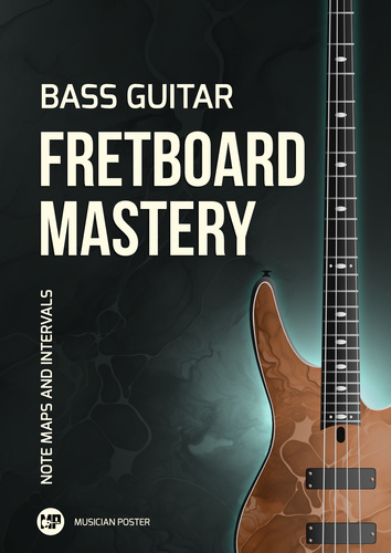 Bass Guitar Fretboard Mastery (PDF eBook With Charts)